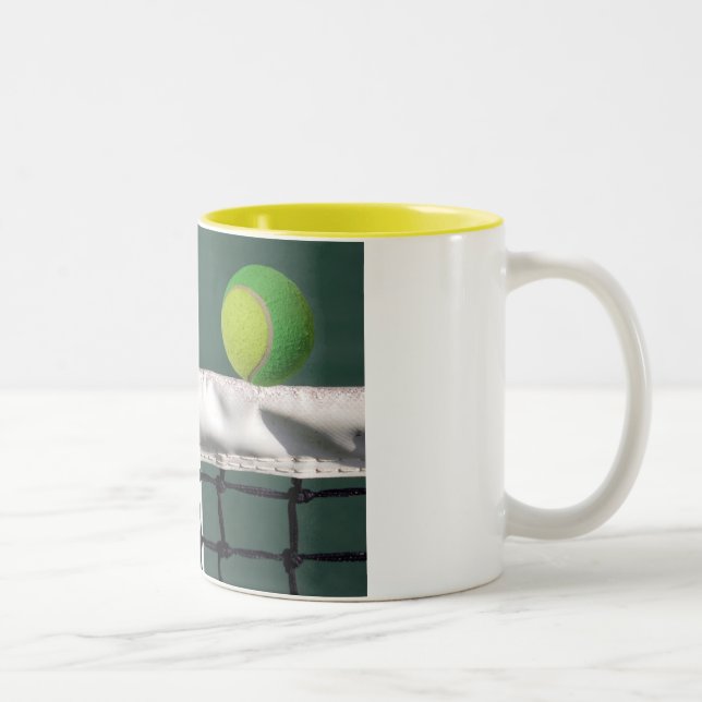 Mug - Tennis Ball under the let (Right)