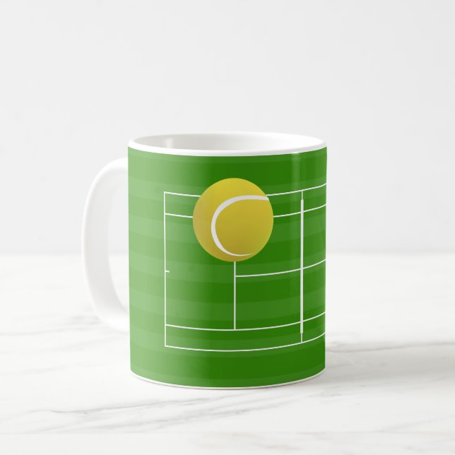 Mug Tennis court & TENNIS ballon Postage (Devant gauche)