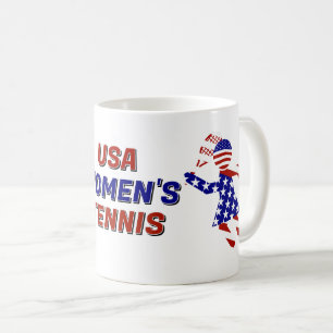 Mug Tennis Féminin Patriotique des États-Unis