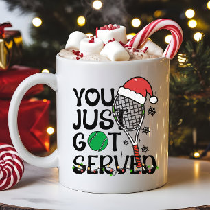 Mug Tennis Noël drôle Amateur de tennis Vous venez de