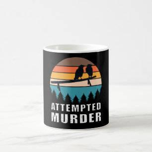 Mug Tentative de meurtre de corbeaux oiseaux mème de 
