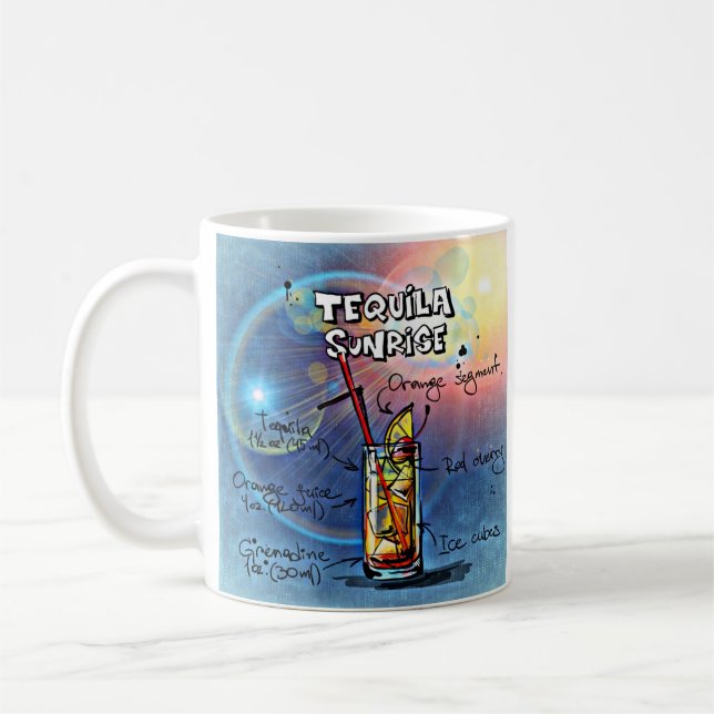 Mug Tequila Sunrise Cocktail #7 Set de 12 recettes de  (Gauche)