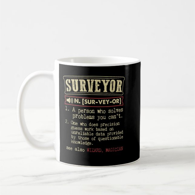 Mug Terme de définition du dictionnaire de l'enquêteur (Gauche)