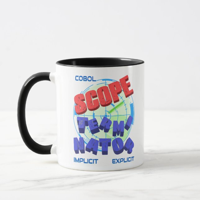 Mug Terminateurs de portée dans la programmation Cobol (Gauche)