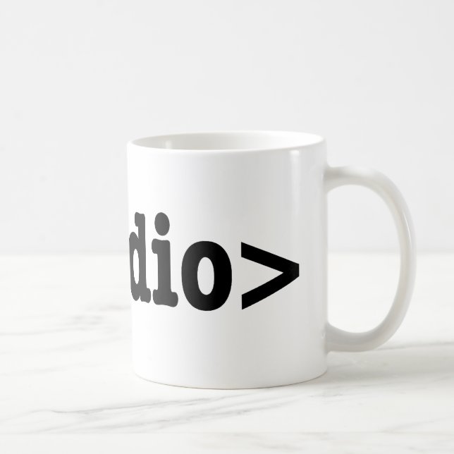 Mug Terminer le code HTML5 audio (Droite)