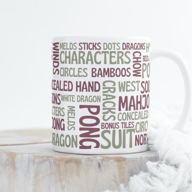 Mug Terminologie du Mahjong | Amoureux du Mahjong (Créateur téléchargé)