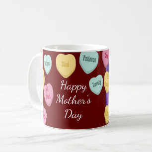 Mug Terracotta et White Love Words Mothers Day Latina