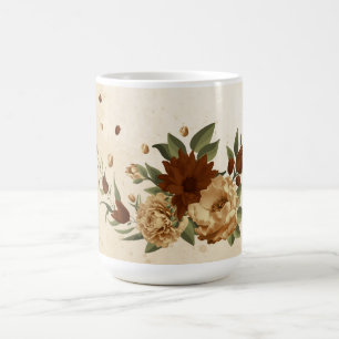 Mug terracotta florale rustique verdure