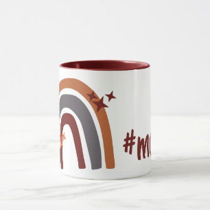 Mug Terracotta Grey Bohemian Arc-en-ciel Personnalisé 