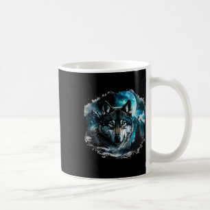 Mug Terrain de chasse au loup gris Forêt de lune de gl
