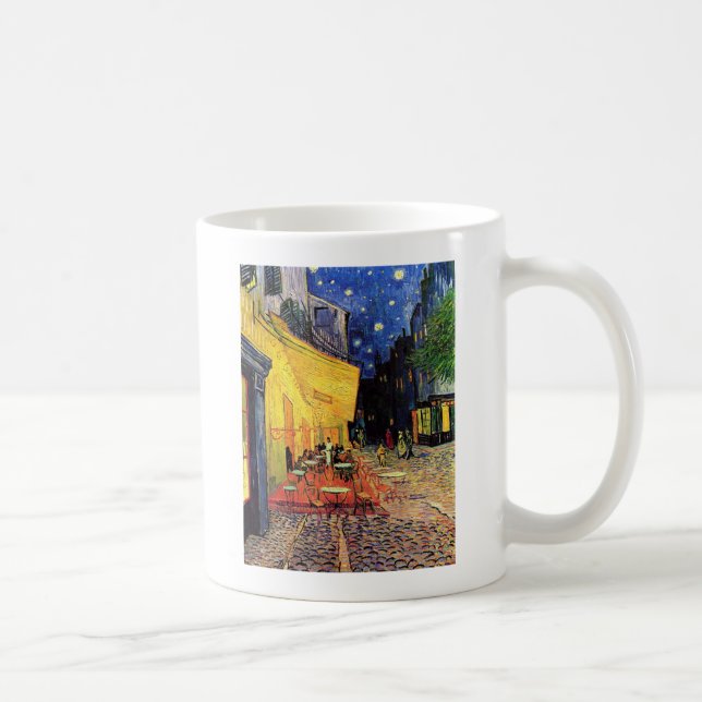 Mug Terrasse de café de Van Gogh la nuit (Droite)