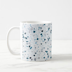 Mug Terrazzo Elégant Turquoise bleu vert blanc gris ré
