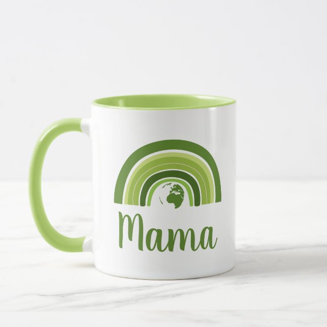 Mug Terre arc-en-ciel personnalisée Mama (Gauche)