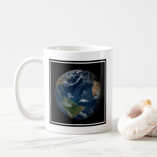 Mug Terre Avec Nuages Et Glace De Mer (Avec donut)