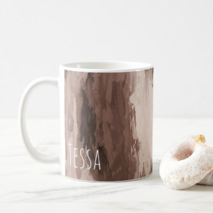 Mug Terre Cuivrée Abstraite Ikat Rustique Picturale Ne