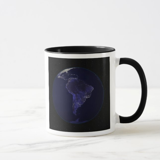 Mug Terre entière la nuit montrant les lumières de la  (Droite)