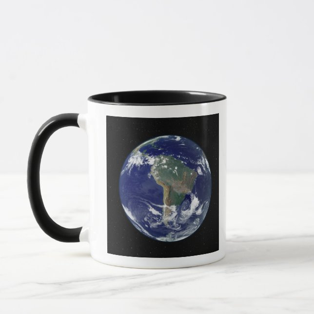 Mug Terre entièrement éclairée centrée sur l'Amérique  (Gauche)
