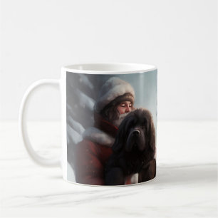 Mug Terre-Neuve avec Noël Festif du Père Noël