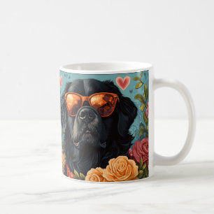 Mug Terre-Neuve avec Roses de la Saint-Valentin 