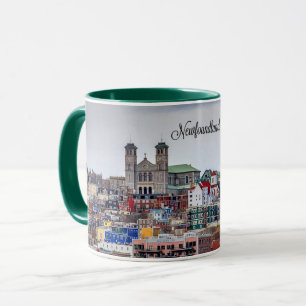 Mug Terre-Neuve, photo panoramique du paysage urbain