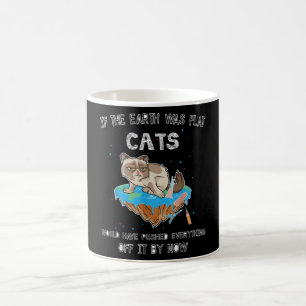 Mug Terre plate Chat Funny Kitten Univers Space Sci-Fi