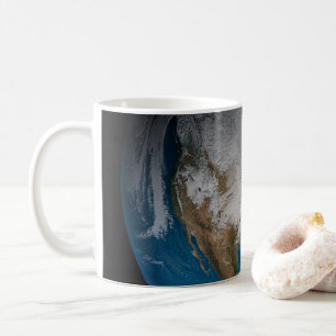 Mug Terre Pleine Avec Des Nuages Simulés Sur L'Amériqu