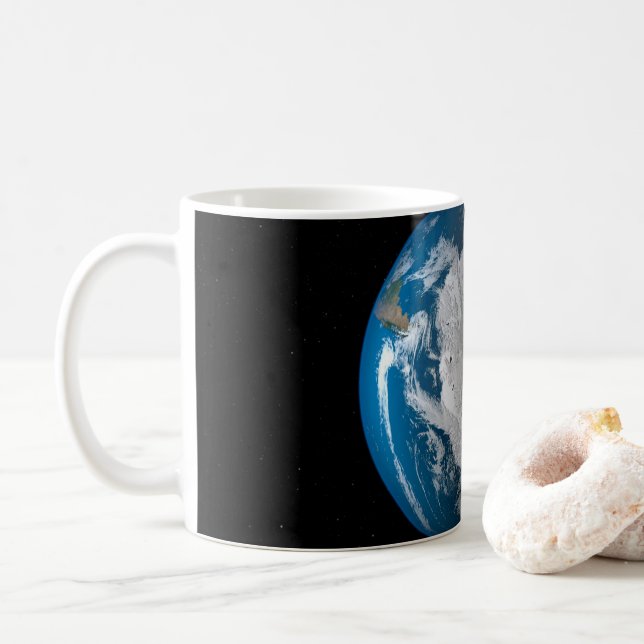 Mug Terre Pleine Montrant Des Nuages Simulés Sur L'Ant (Avec donut)