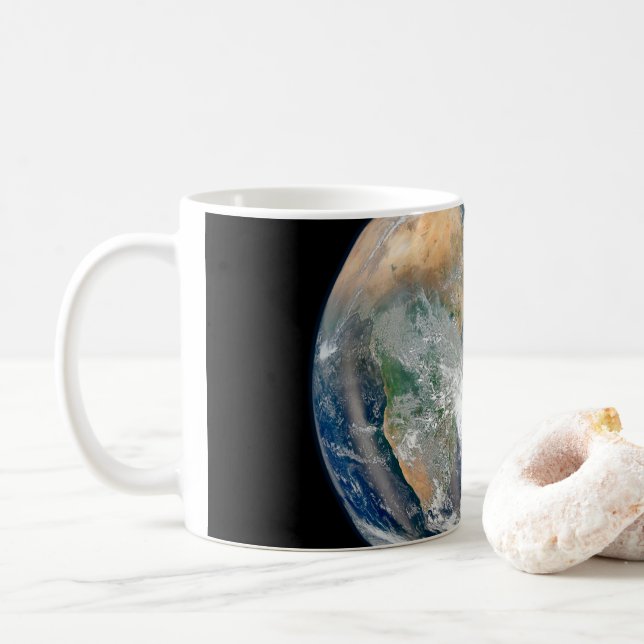 Mug Terre Pleine Montrant L'Hémisphère Est. (Avec donut)