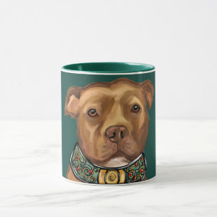 MUG TERRIER AMÉRICAIN DU STAFFORDSHIRE