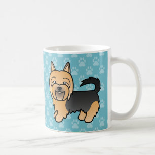 Mug Terrier Australien Cartoon Bleu Et Tan
