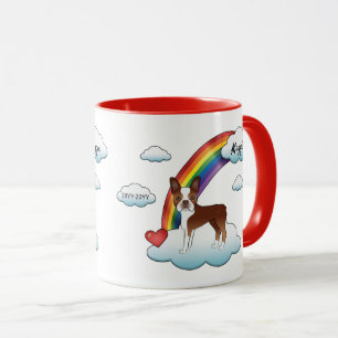 Mug Térrier de Boston Rouge et Blanc Mémorial Arc-en-C