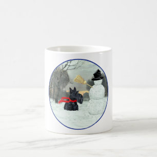 Mug Térrier écossais et bonhomme de neige