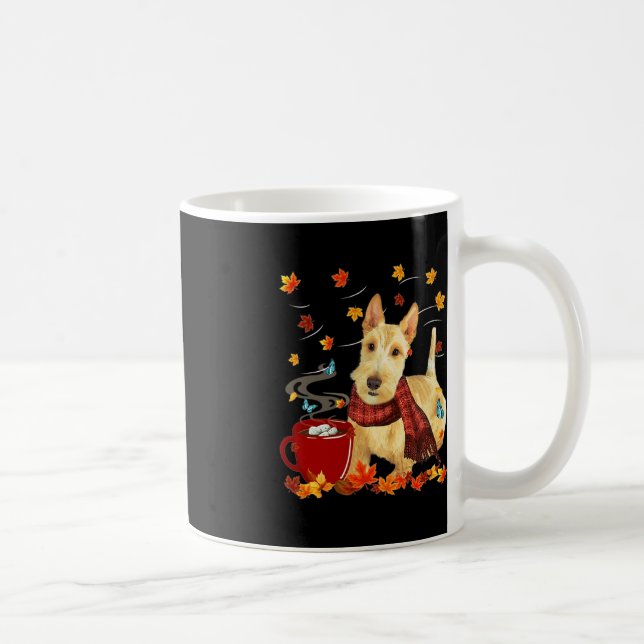 Mug Terrier écossais roux - Automne - Chocolat - Chaud (Droite)