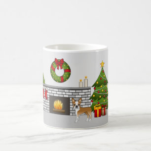 Mug Tervueren Boston Terrier Dans Une Salle De Noël Fe