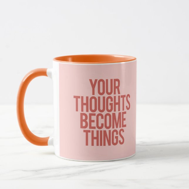 Mug Tes pensées deviennent des choses énormes (Gauche)