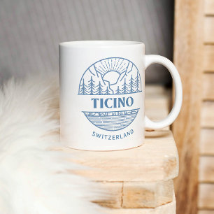 Mug Tessin, Suisse   Paysage minimal