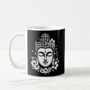 Mug Tête de bouddha ornée de fleurs