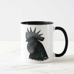Mug Tête de coq d'Ayam Cemani