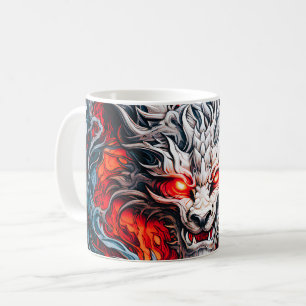 Mug Tête de dragon mythique de la flamme rouge