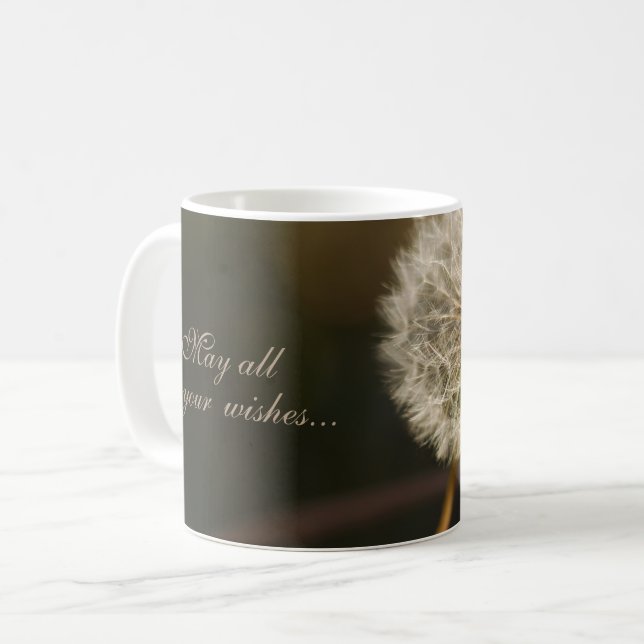 Mug Tête de graines de Dandelion en tons Brown (Devant gauche)