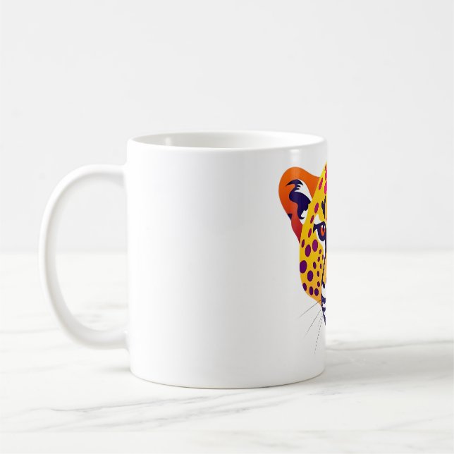 Mug Tête de guépard vibrante dans les teintes du couch (Gauche)