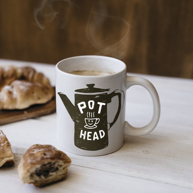 Mug Tête de pot de café (Créateur téléchargé)
