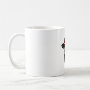 Mug Tête de vache de Noël vintage avec chapeau de Père