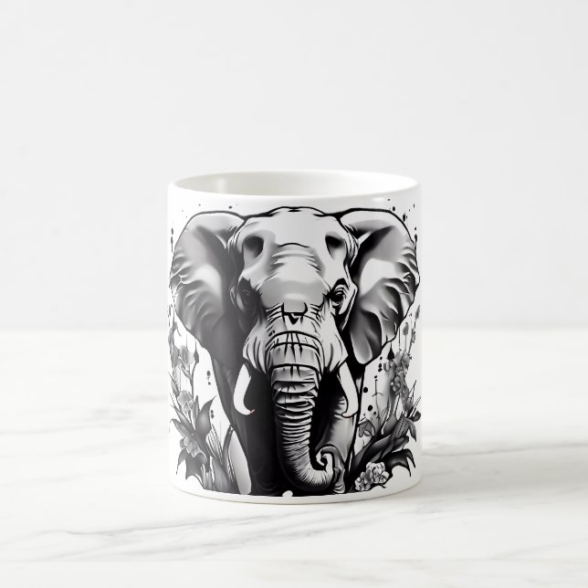 Mug Tête d'éléphant sur un ensemble de collecteurs de  (Centre)
