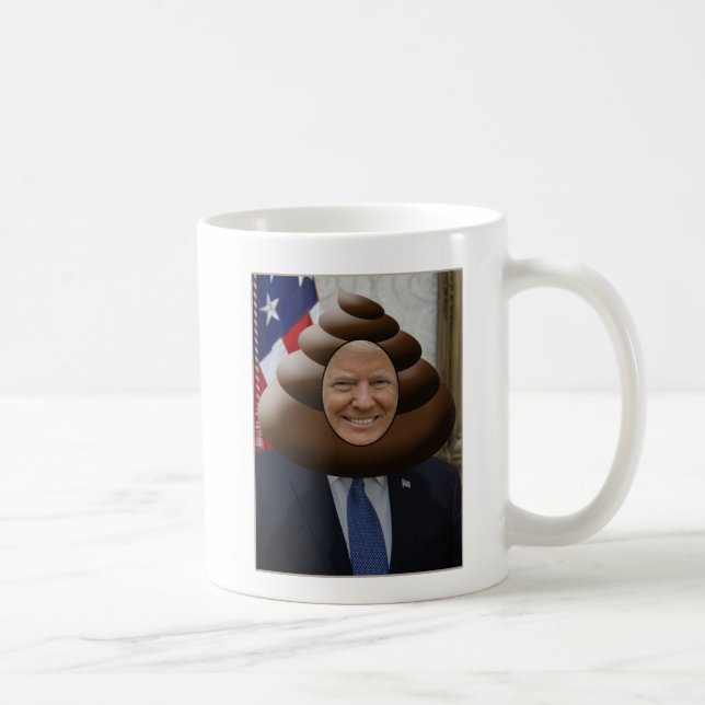 Mug Tête drôle d'Emoji de dunette d'atout (Droite)