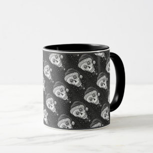 MUG TÊTE MORTE PÈRE NOËL SKULL, HUMOUR SKELETON DE NOË