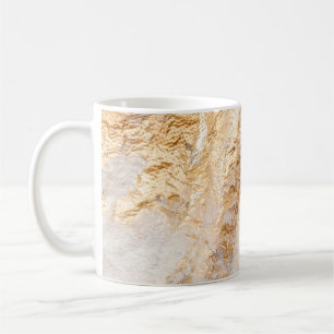 Mug Tex Arrière - plan Peint Moderne Blanc Et Or