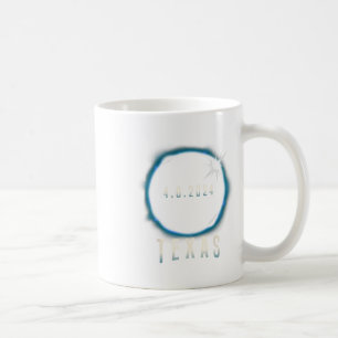 Mug Texas Total Solar Eclipse 2024 Bleu Avril 8 Hommes
