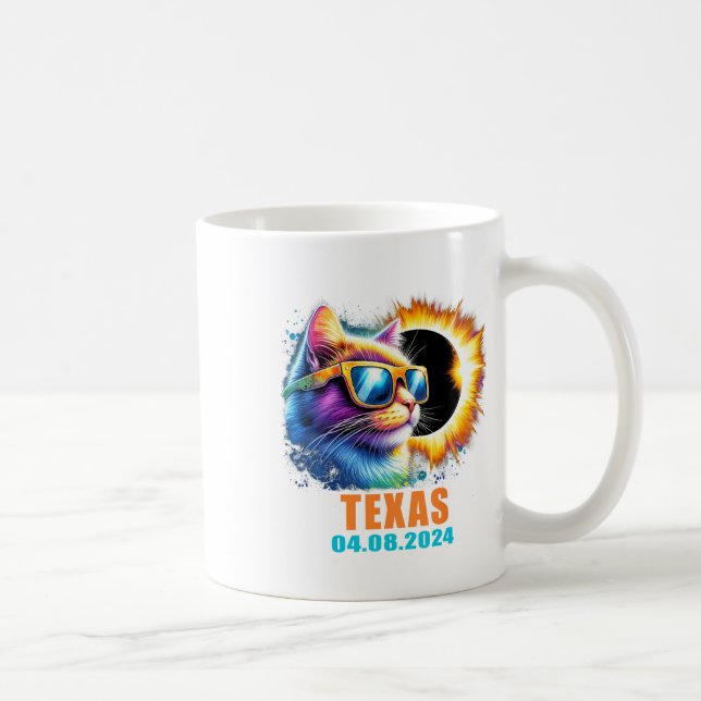 Mug Texas Total Solar Eclipse 2024 Cat Solar Eclipse G (Droite)