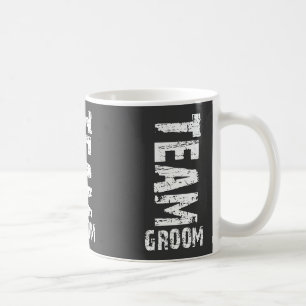 Mug Texte de grunge d'extra large de marié d'équipe